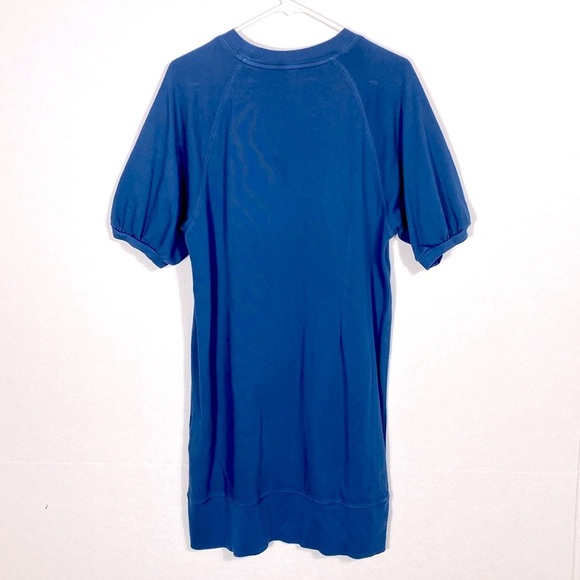 J Crew Puff Sleeve Sweatshirt Dress Blue Size Medium - Picture 11 of 13